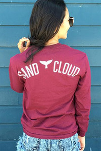 Sandcloud 롱슬리브 Burgundy Whale Tail Long Sleeve